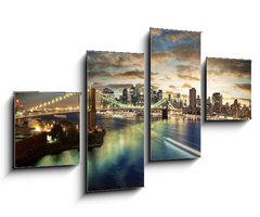 Obraz 4D tydln - 100 x 60 cm F_IS30806367 - Amazing New York cityscape - taken after sunset
