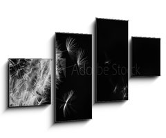 Obraz 4D tydln - 100 x 60 cm F_IS317106413 - White dandelion on blue