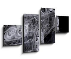 Obraz 4D tydln - 100 x 60 cm F_IS31789776 - 3d automobile