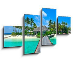 Obraz 4D tydln - 100 x 60 cm F_IS31946624 - Maldives island Panorama - Maledivy ostrov Panorama