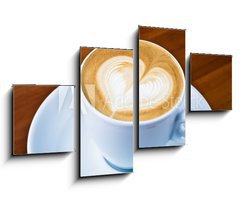 Obraz 4D tydln - 100 x 60 cm F_IS32151521 - Latte Art - Herz
