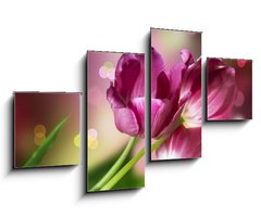 Obraz 4D tydln - 100 x 60 cm F_IS32246148 - Flowers. Anniversary Card Design - Kvtiny. Design vro