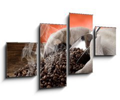 Obraz 4D tydln - 100 x 60 cm F_IS32281314 - hot roasted coffee beans - hork praen kvov zrna