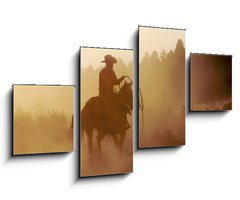 Obraz 4D tydln - 100 x 60 cm F_IS3270800 - cowboy in the desert - kovboj v pouti