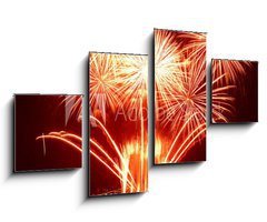 Obraz 4D tydln - 100 x 60 cm F_IS32925083 - Colorful fireworks - Barevn ohostroje