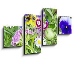 Obraz 4D tydln - 100 x 60 cm F_IS33239729 - Abstract June plants and flowers background