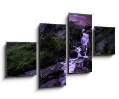 Obraz 4D tydln - 100 x 60 cm F_IS334290929 - Snowdonia National Park sunrise, waterfall cascades with views of Afon Lloer