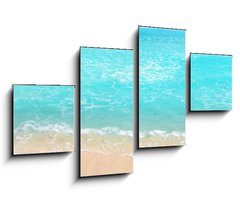 Obraz 4D tydln - 100 x 60 cm F_IS33483218 - Caribbean turquoise beach perfect sea sunny day