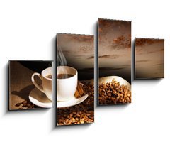 Obraz 4D tydln - 100 x 60 cm F_IS34083864 - Steaming cup of coffee