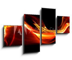 Obraz 4D tydln - 100 x 60 cm F_IS34591997 - Flame abstract - Plamen abstraktn