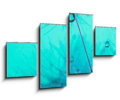 Obraz 4D tydln - 100 x 60 cm F_IS348565950 - Parachute seed from a dandelion on a blue background