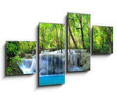 Obraz 4D tydln - 100 x 60 cm F_IS34907824 - Erawan Waterfall, Kanchanaburi, Thailand