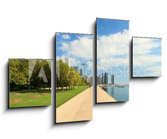 Obraz   Lake Michigan lakeshore trail in Chicago, 100 x 60 cm