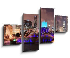 Obraz 4D tydln - 100 x 60 cm F_IS36357613 - Chicago night scene