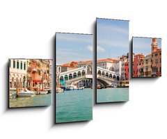 Obraz 4D tydln - 100 x 60 cm F_IS36409626 - Rialto Bridge over Grand canal in Venice