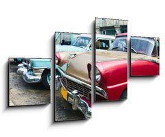 Obraz 4D tydln - 100 x 60 cm F_IS36605384 - Havana, Cuba. Street scene with old cars.