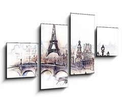 Obraz 4D tydln - 100 x 60 cm F_IS37143083 - Paris (series C)