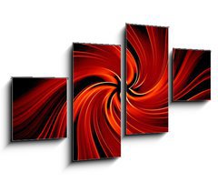 Obraz   Red abstract vortex  digital illustration background, 100 x 60 cm