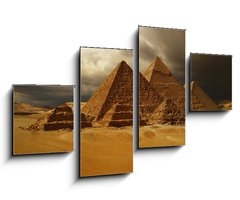 Obraz 4D tydln - 100 x 60 cm F_IS37646556 - Pyramids of Giza, Cheops pyramid
