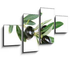 Obraz 4D tydln - 100 x 60 cm F_IS38821931 - Olives over white