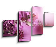 Obraz 4D tydln - 100 x 60 cm F_IS39704074 - Orchid flowers composition