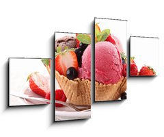 Obraz 4D tydln - 100 x 60 cm F_IS41290047 - dessert, ice cream