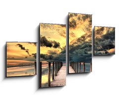 Obraz   sunset bridge, 100 x 60 cm