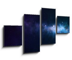 Obraz 4D tydln - 100 x 60 cm F_IS41509014 - blue and purple nebula