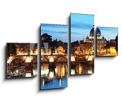 Obraz 4D tydln - 100 x 60 cm F_IS41631738 - St. Peter  s Basilica at night, Rome - Italy