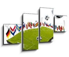 Obraz 4D tydln - 100 x 60 cm F_IS41861449 - Soccer championship - Fotbalov ampiont
