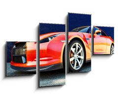 Obraz 4D tydln - 100 x 60 cm F_IS42221466 - Dynamic view of the modern car - Dynamick pohled na modern auto