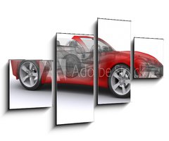 Obraz 4D tydln - 100 x 60 cm F_IS43833151 - 3D rendered Concepts Sports Car