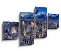 Obraz 4D tydln - 100 x 60 cm F_IS43839056 - New York by night. - New York v noci.