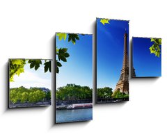 Obraz 4D tydln - 100 x 60 cm F_IS44176094 - Seine in Paris with Eiffel tower