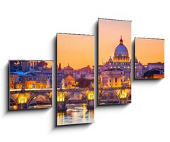 Obraz 4D tydln - 100 x 60 cm F_IS44298623 - St. Peter  s cathedral at night, Rome