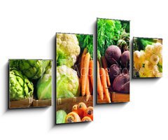 Obraz 4D tydln - 100 x 60 cm F_IS44429396 - Vegetables at a market stall