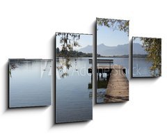 Obraz 4D tydln - 100 x 60 cm F_IS44827303 - Bootssteg am Chiemsee