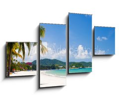 Obraz 4D tydln - 100 x 60 cm F_IS44974964 - vacation on a seashore of perfect tropical island - dovolen na pobe perfektnho tropickho ostrova