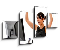 Obraz 4D čtyřdílný - 100 x 60 cm F_IS45037171 - Successful business woman