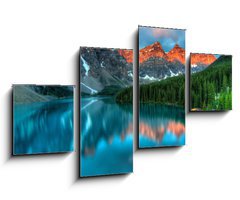 Obraz 4D tydln - 100 x 60 cm F_IS45095927 - Moraine Lake Sunrise Colorful Landscape