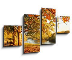 Obraz 4D tydln - 100 x 60 cm F_IS45108931 - Beautiful Autumn in the park