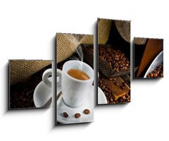 Obraz 4D tydln - 100 x 60 cm F_IS45158931 - Coffee smoking on the coffee beans background