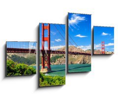 Obraz   Golden gate bridge vivid day landscape, San Francisco, 100 x 60 cm