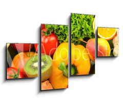 Obraz 4D tydln - 100 x 60 cm F_IS45963469 - fruits and vegetables - ovoce a zelenina