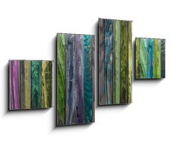 Obraz   Panorama planches de bois multicolores, 100 x 60 cm