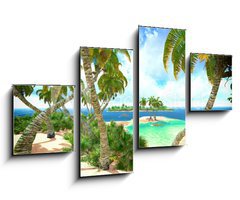 Obraz   Tropical paradise beach, 100 x 60 cm