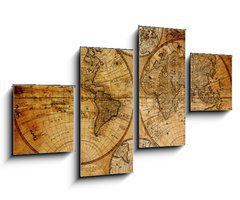 Obraz 4D tydln - 100 x 60 cm F_IS51137009 - Old map(1746) - Star mapa (1746)