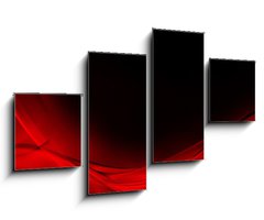 Obraz   Abstract luminous red and black background, 100 x 60 cm