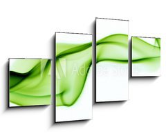 Obraz 4D tydln - 100 x 60 cm F_IS52172020 - green abstract smoke curves