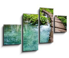 Obraz 4D tydln - 100 x 60 cm F_IS52320562 - Wooden Bridge - Devn most